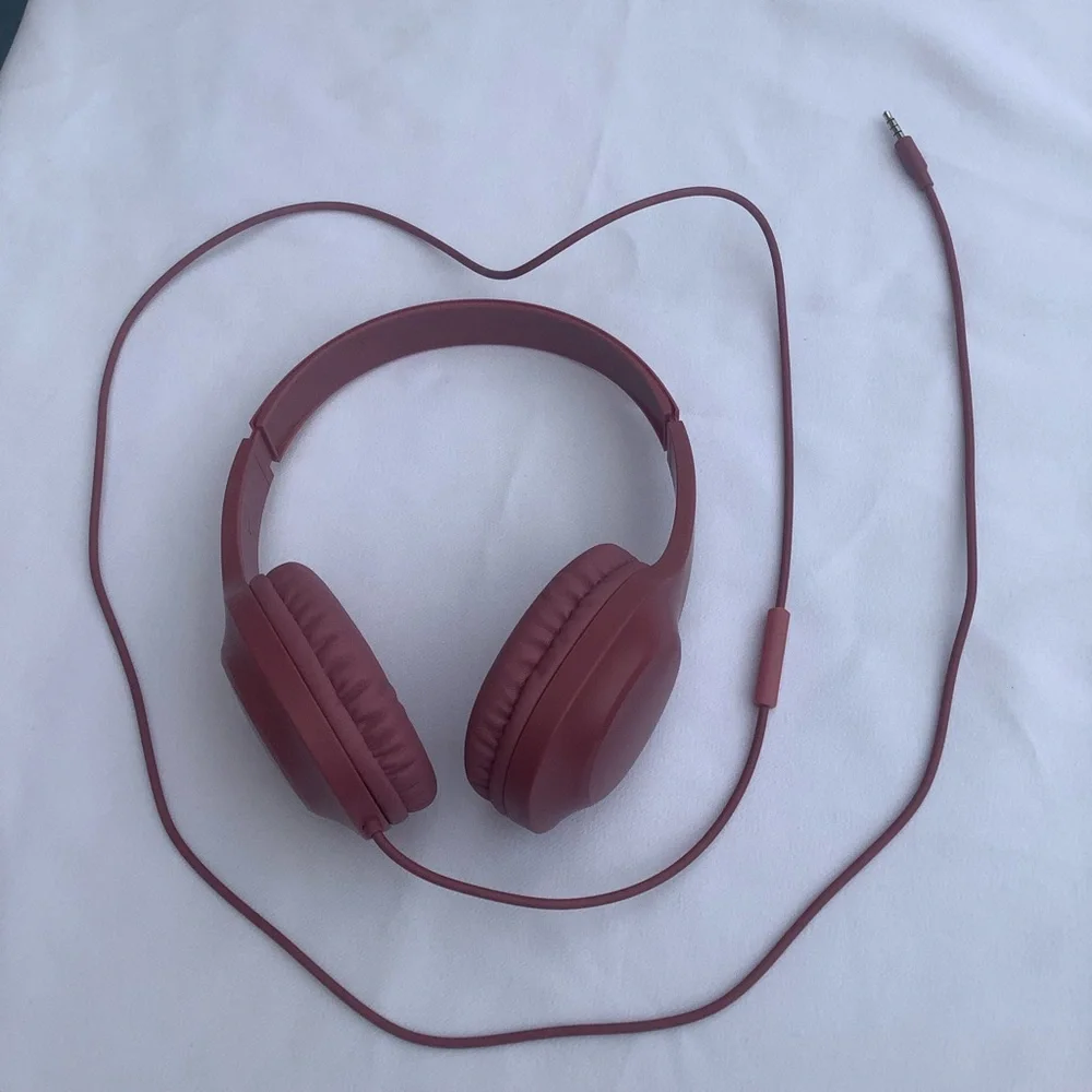 Heyday Headphones Over-the-Ear Wired 3.5mm Color Dusty Pink or Dark Pink - Picture 3 of 12